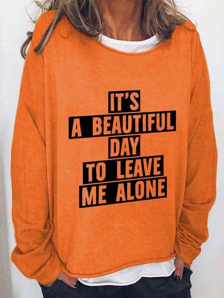 Leave Me Alone Casual Sweatshirt, Hoodies&Sweatshirts, Lilicloth.com