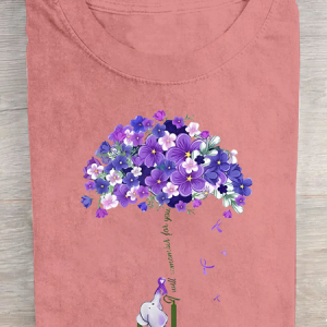 Women's I Will Remember For You Dementia Alzheimer's Disease Awareness Print Cotton T-Shirt, T-shirts, Lilicloth.com
