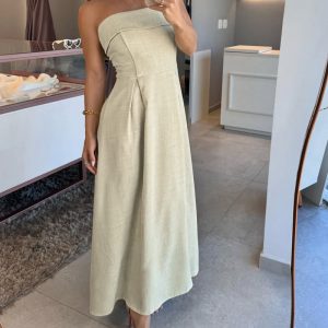 Baudeau Sleevless Flared Dress Sexy Waist A Line Midi Dress, women Midi Dresses, ChicMe catalog