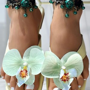 Floral Pattern Square Toe Casual Slippers, women Slippers, ChicMe catalog