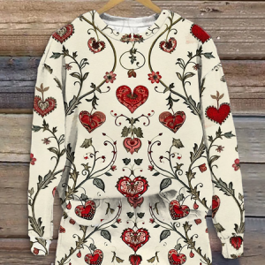 Women's Printing Floral Daily Going Out Two Piece Set Long Sleeve Casual Spring/Fall Top With Pants Matching Set, JustFashionNow Suit Set, color:Apricot|size:4XL,