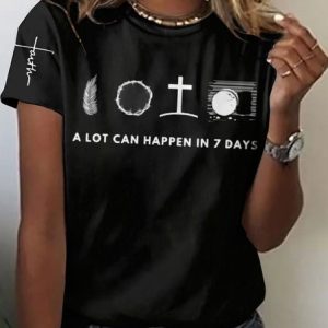 Regular Fit Geometric Casual T-Shirt, T-shirts, Lilicloth.com