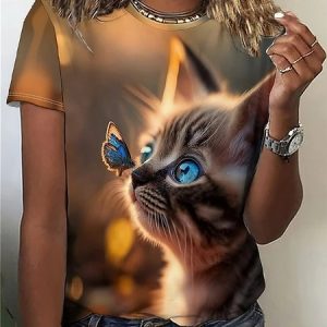 Animal Casual Regular Fit T-Shirt, T-shirts, Lilicloth.com