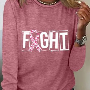 Breast Cancer Fight Cancer Long Sleeve Shirt, Long sleeves, Lilicloth.com