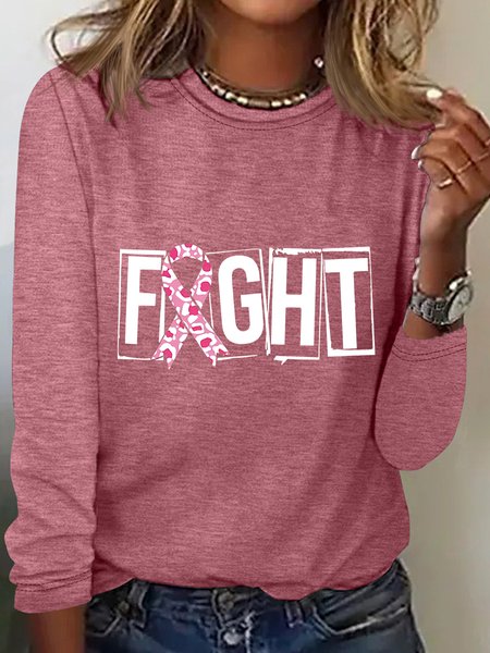 Breast Cancer Fight Cancer Long Sleeve Shirt, Long sleeves, Lilicloth.com