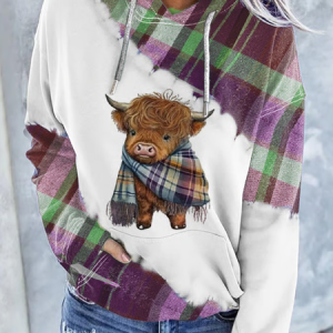 Women's Animal Spring/Fall Long Sleeve Casual Daily Hoodie, JustFashionNow Sweatshirts & Hoodies, color:Pink|size:5XL,