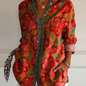 Casual Floral Shirt, Blouses, Lilicloth.com