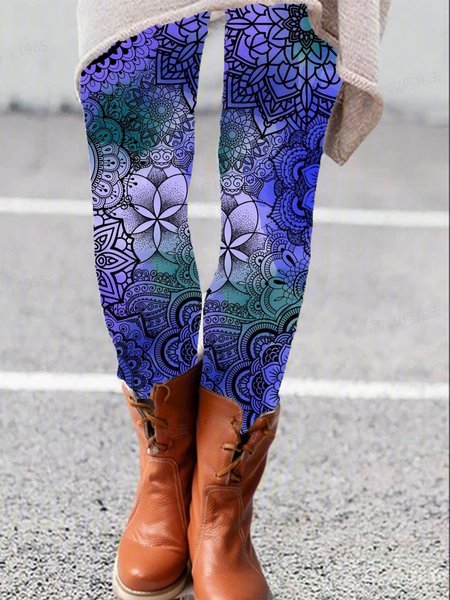 Ethnic Print Leggings, Leggings, Lilicloth.com
