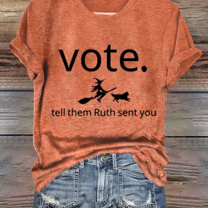 Women's Vote Print Casual T-Shirt, T-shirts, Lilicloth.com