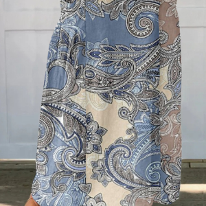Women's Vintage Paisley Umbrella Spring/Fall Linen Skirt, JustFashionNow Skirts, color:As Picture|size:3XL,