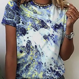 Lilicloth X Kat8lyst Abstract Painting Women's T-Shirt, T-shirts, Lilicloth.com