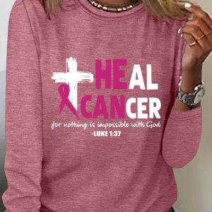 Heal Cancer  Breast Cancer Awareness Month Long Sleeve Shirt, Long sleeves, Lilicloth.com