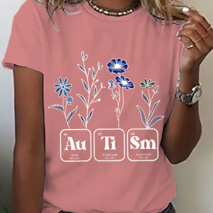 Autism Bundle Retro Wildflower Autism Bundle Cotton T-Shirt, T-shirts, Lilicloth.com
