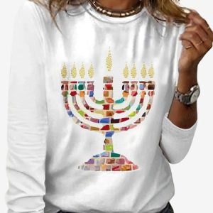 Women's Long Sleeve Tee T-shirt Spring/Fall Festival Jersey Crew Neck Daily Going Out Casual Top, JustFashionNow T-Shirts, color:White|size:XXL,