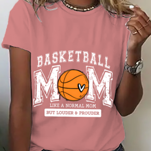 Basketball Mom Loud And Proud Basketball Mom Cotton T-Shirt, T-shirts, Lilicloth.com