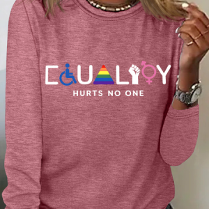 Equality Hurts No One Casual Long Sleeve Shirt, Long sleeves, Lilicloth.com