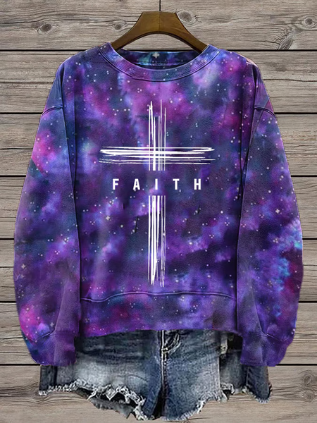 Women's Crew Neck Text Letters Printing Casual Spring/Fall Long Sleeve Sweatshirt, JustFashionNow Sweatshirts & Hoodies, color:Purple|size:XXL,