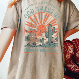 Women's Boho Christian Faith Vintage Washed T-Shirt, T-shirts, Lilicloth.com