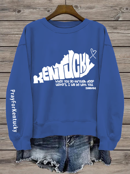 Women's Kentucky Flooding 2025 Unsinkable Casual Sweatshirt, Hoodies&Sweatshirts, Lilicloth.com - Image 2
