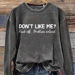 Women's Crew Neck Letter Pattern Casual Spring/Fall Cotton Long Sleeve Sweatshirt, JustFashionNow Sweatshirts & Hoodies, color:Gray|size:XXL,