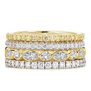 stackable ring sets - Italo Eternity Wedding Band For Women Stackable Ring Set, Italo jewelry - Online Catalog