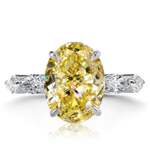 oval cut engagement rings - Italo Oval Cut Yellow Topaz Engagement Ring For Women, Italo jewelry - Online Catalog