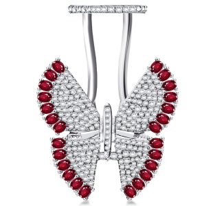 dancing butterfly - Pave Setting Ruby Movable Butterfly Ring, Italo jewelry - Online Catalog