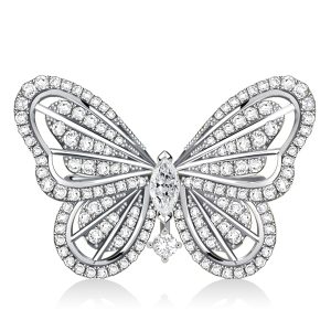 dancing butterfly - Dancing Butterfly White Sapphire Engagement Ring For Women, Italo jewelry - Online Catalog
