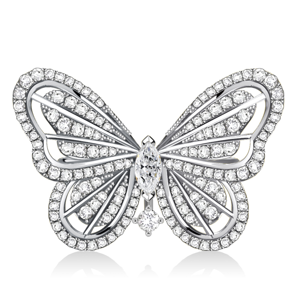 dancing butterfly - Dancing Butterfly White Sapphire Engagement Ring For Women, Italo jewelry - Online Catalog