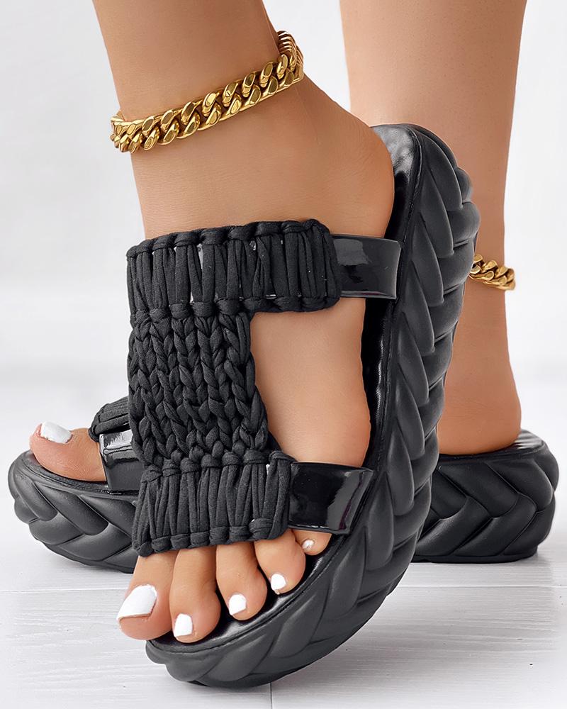 Braided Hollow Out Slippers Summer Sandals, women Slippers, ChicMe catalog