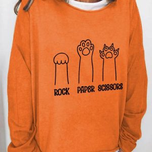 Rock Paper Scissors Casual Sweatshirt, Hoodies&Sweatshirts, Lilicloth.com