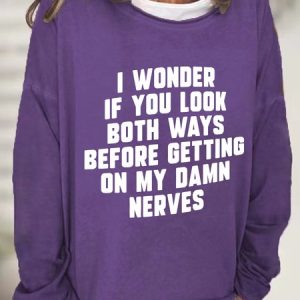 Do You Look Both Ways Casual Sweatshirt, Hoodies&Sweatshirts, Lilicloth.com