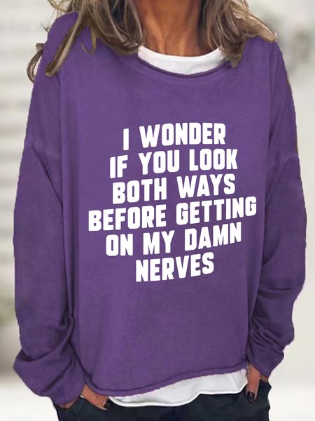 Do You Look Both Ways Casual Sweatshirt, Hoodies&Sweatshirts, Lilicloth.com
