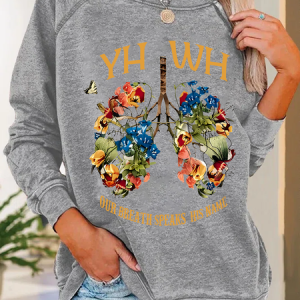 YHWH Our Breath Speaks His Name Chrsitian Casual Crew Neck Sweatshirt, Hoodies&Sweatshirts, Lilicloth.com