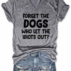 Women's Short Sleeve Tee T-shirt Summer Letter Cotton-Blend V Neck Daily Going Out Casual Top, JustFashionNow T-Shirts, color:Gray|size:3XL,