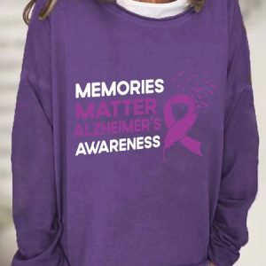 Memories Matter Alzheimer's Awareness Casual Sweatshirt, Hoodies&Sweatshirts, Lilicloth.com