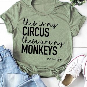 Women's Short Sleeve Tee T-shirt Summer Letter Cotton Crew Neck Daily Going Out Casual Top, JustFashionNow T-Shirts, color:Army Green|size:3XL,