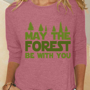May The Forest Be With You On Casual Long Sleeve Shirt, Long sleeves, Lilicloth.com