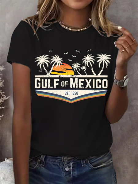 Women's Text Letters Short Sleeve Tee T-shirt Crew Neck Printing Casual Summer Graphic Tee Top, JustFashionNow T-Shirts, color:Black|size:XXL,