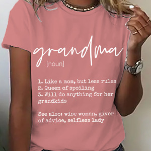 Grandma Definition Cotton T-Shirt, T-shirts, Lilicloth.com