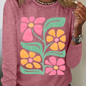 Subtle Fuck Trump Flower Tee Shirt, Anti Trump Floral Comfort Colors® Tee Shirt Gift For Democrat, Fuck Trump Progressive Liberal Flower Tee Casual Long Sleeve Shirt, Long sleeves, Lilicloth.com