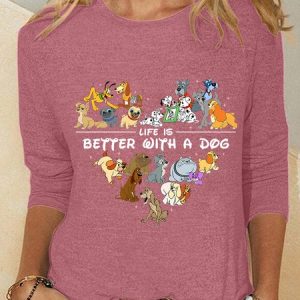 Comfort Colors Life Is Better With Dogs Casual Long Sleeve Shirt, Long sleeves, Lilicloth.com