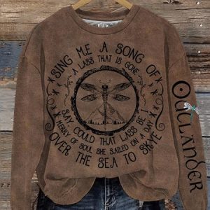 Women's Sassenach Est.1743 Clan Fraser Outlander Print Sweatshirt, Hoodies&Sweatshirts, Lilicloth.com