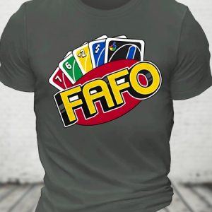 Fafo Wild Card Cotton T-Shirt, T-shirts, Lilicloth.com