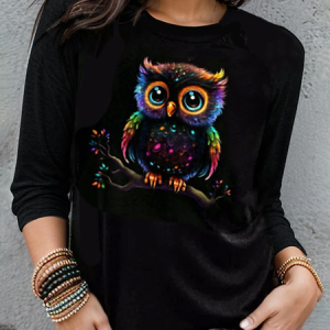 Casual Crew Neck T-Shirt, JustFashionNow T-Shirts, color:Black|size:XXL,