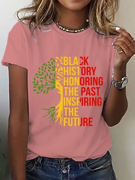 Black History Honoring The Past Inspiring The Futu Cotton T-Shirt, T-shirts, Lilicloth.com