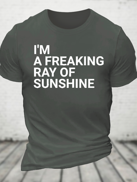 I'm A Freaking Ray Of Sunshine Funny Joke Cotton T-Shirt, T-shirts, Lilicloth.com