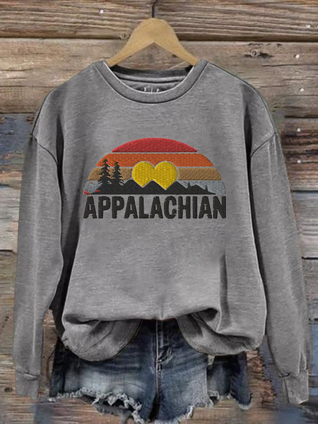 Women's Appalachia Strong Print Sweatshirt, Hoodies&Sweatshirts, Lilicloth.com - Image 2