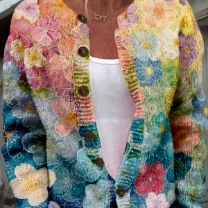 Crew Neck Casual Cardigan, Cardigans, Lilicloth.com