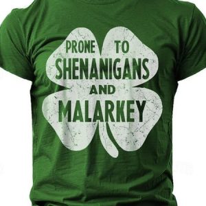 Men‘s Prone To Shenanigans And Malarket Funny Short Sleeve T-Shirt, T-shirts, Lilicloth.com